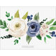 Blue and Ivory Rose Flat Sympathy Cards Image 2 of 2