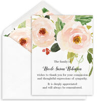 Ethereal Pink Roses Folded Sympathy Cards