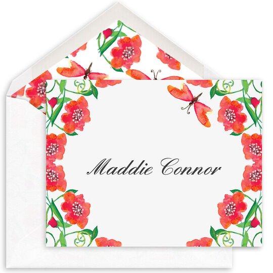 Poppy Garden Folded Note Cards
