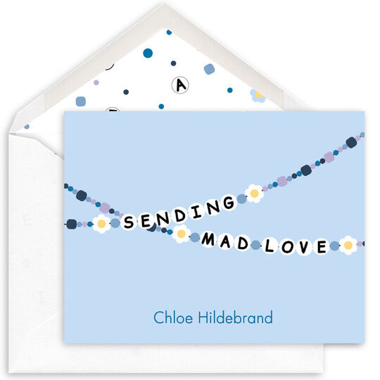 Friendship Bracelet Folded Note Cards - Sending Mad Love