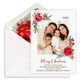 Corner Roses Holiday Photo Moving Announcements Image 1 of 2