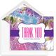 Purple Pansy Thank You Folded Note Cards Image 1 of 3