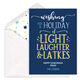 Light Laughter and Latkes Flat Hanukkah Cards Image 1 of 2