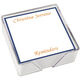 Bordered Memo Square with Acrylic Holder Image 1 of 3