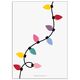Vertical Colorful Christmas Lights Holiday Photo Cards Image 2 of 2