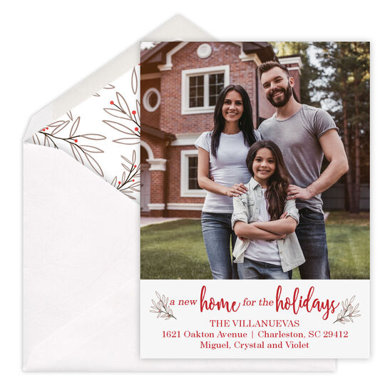 Foliage New Home Photo Moving Announcements