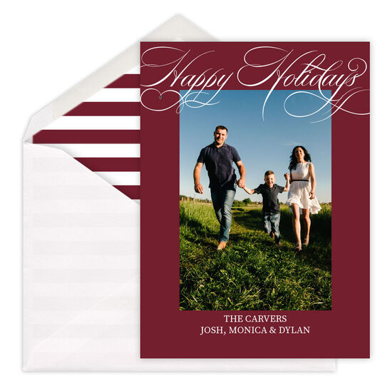 Royal Happy Holidays Photo Cards