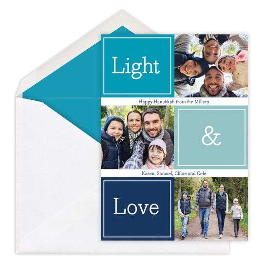 Light and Love Holiday Photo Cards