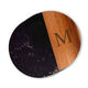 Acacia Wood and Black Marble Coasters Image 1 of 2