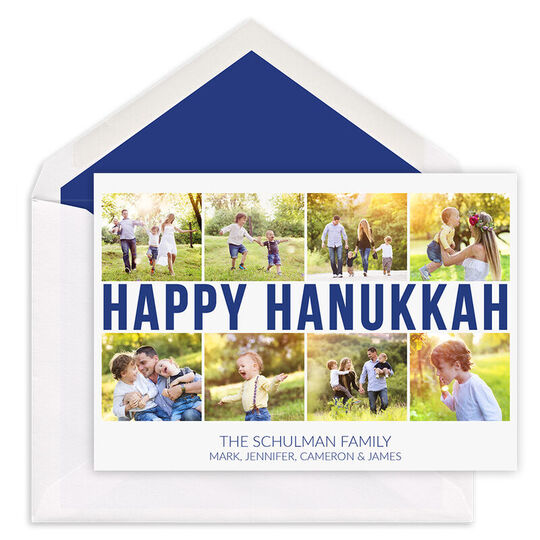 Bold Happy Hanukkah Photo Cards