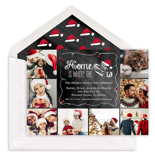 Chalkboard Home is Where the Heart is Photo Announcements