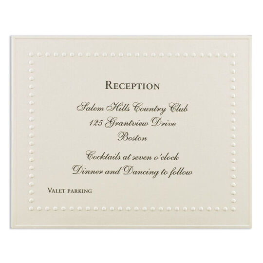 Embossed Dotted Border Reception Cards