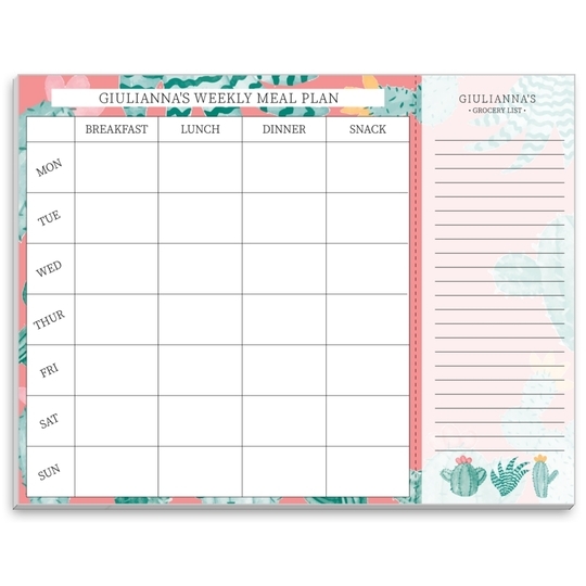Cactus Meal Planner and Grocery List