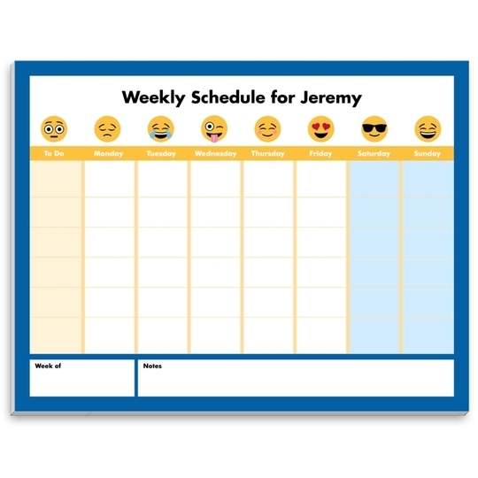 Emoji Weekly Scheduler