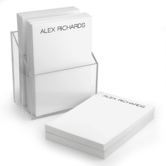 Modern Large Name Stack of Small Notepads
