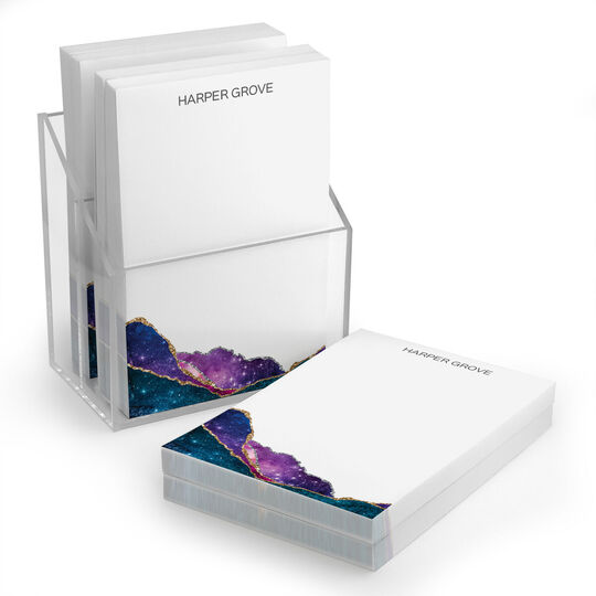 Stylish Agate Stack of Small Notepads