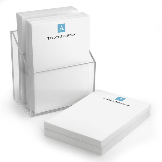 Classic Square Initial Stack of Small Notepads