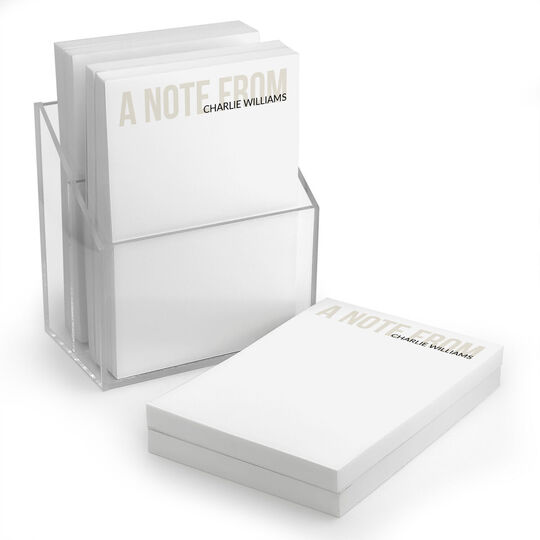 Bold A Note From Stack of Small Notepads