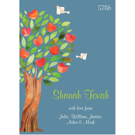 Sweet Tree of Life Jewish New Year Cards