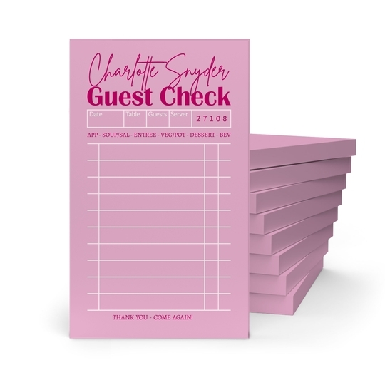 Colorful Guest Check Notepads