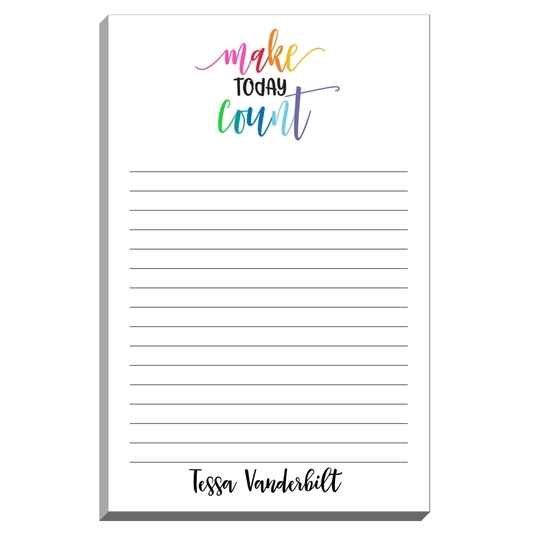Colorful Make Today Count Notepad