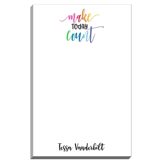 Colorful Make Today Count Notepad