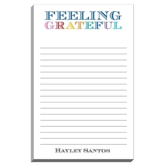 Colorful Feeling Grateful Notepad