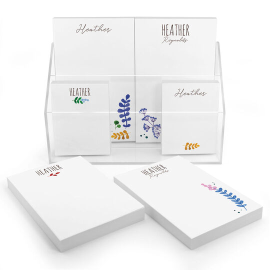 Watercolor Botanical Notepad Set (6 Pads)