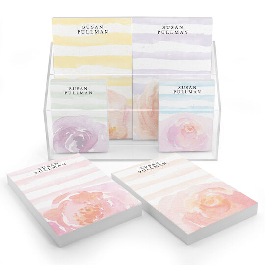 Watercolor Big Blooms Notepad Set (6 Pads)