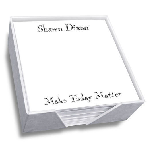 Aviator Memo Square with White Paperboard Holder