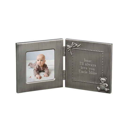 Baby Frame with Teddy Bear Hinged Frame