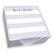 Banded Striped Memo Square with White Paperboard Holder Image 1 of 7