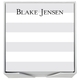 Banded Striped Memo Square with White Paperboard Holder Image 2 of 7