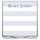 Banded Striped Memo Square with White Paperboard Holder Image 4 of 7