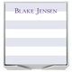 Banded Striped Memo Square with White Paperboard Holder Image 5 of 7