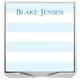 Banded Striped Memo Square with White Paperboard Holder Image 7 of 7