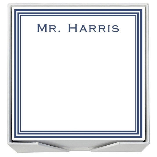 Colonial Memo Square with White Paperboard Holder