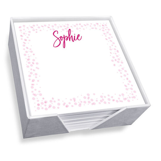 Effervescence Memo Square with White Paperboard Holder