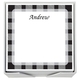 Gingham Square Memo with White Paperboard Holder Image 2 of 4