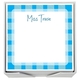 Gingham Square Memo with White Paperboard Holder Image 3 of 4