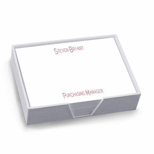 Executive Memo with White Paperboard Holder