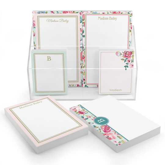 Delicate Roses Notepad Set (6 Pads)
