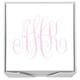 Watercolor Monogram Memo Square with White Paperboard Holder Image 2 of 2