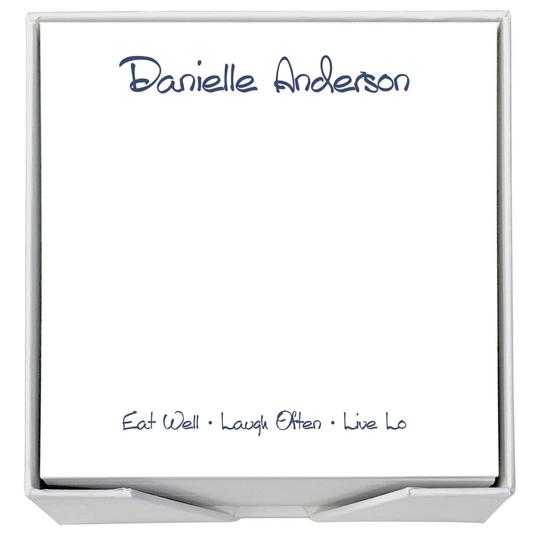 Anthony Memo Square with White Paperboard Holder