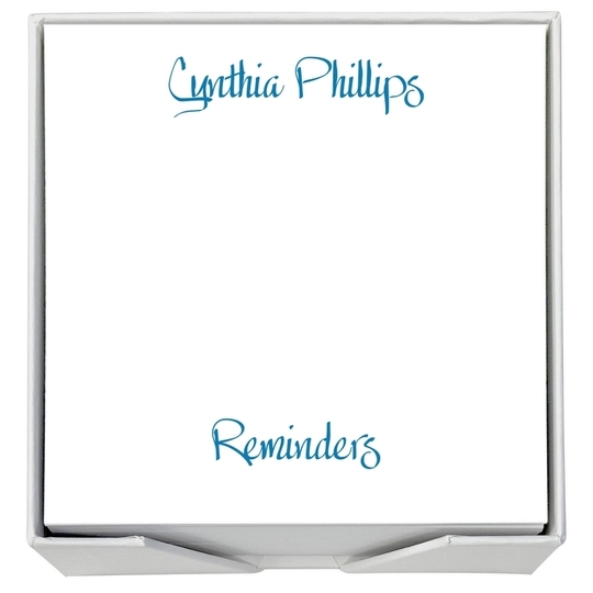 Jolly Memo Square with White Paperboard Holder