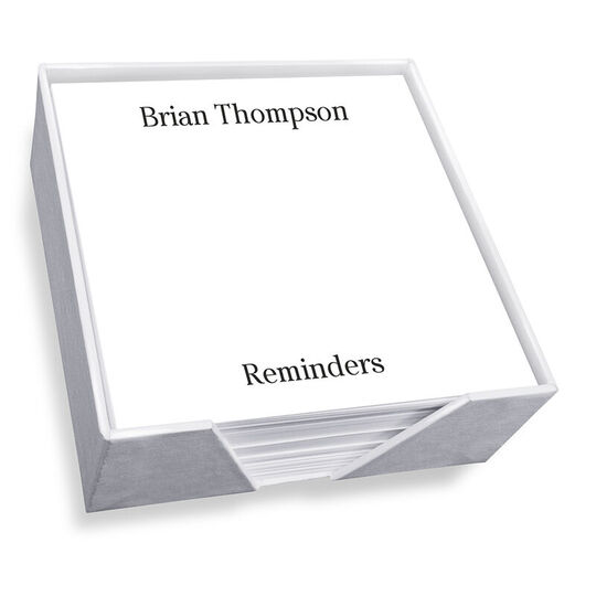 Professional Memo Square with White Paperboard Holder