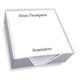 Professional Memo Square with White Paperboard Holder Image 1 of 2
