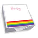 Rainbow Memo Square with White Paperboard Holder Image 1 of 2