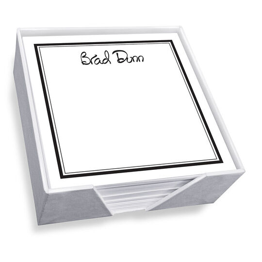 Santa Rosa Memo Square with White Paperboard Holder