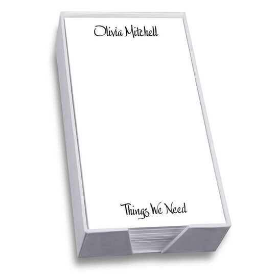 List Sheets in Choice of Typestyle with White Paperboard Holder